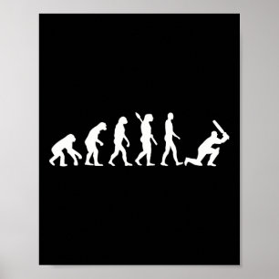 Affiche Joueur de cricket Evolution 1