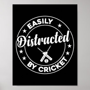 Affiche Joueur de cricket - Facilement distrait par C