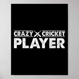 Affiche Joueur de cricket fou - Jeu de cricket Joueur de c