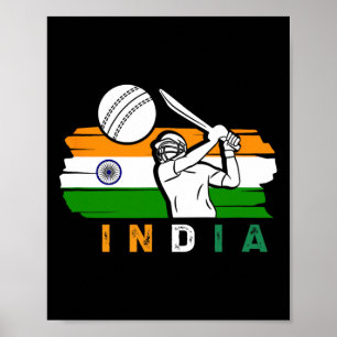 Affiche Joueur de cricket indien Équipe Fans de cricket In