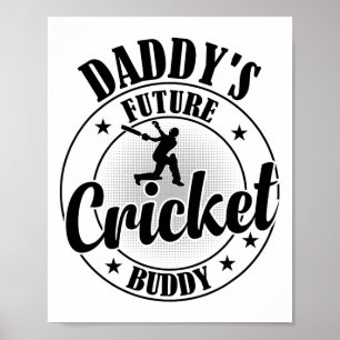 Affiche Joueur de cricket - Le cricket futur de papa
