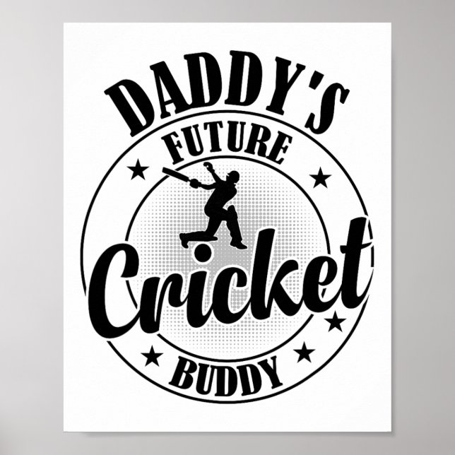 Affiche Joueur de cricket - Le cricket futur de papa (Devant)