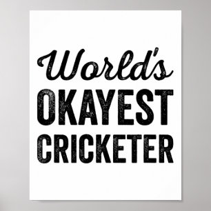 Affiche Joueur de cricket le plus correct au monde humour