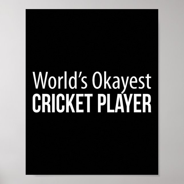 Affiche Joueur de cricket le plus moyen du monde -  (Devant)