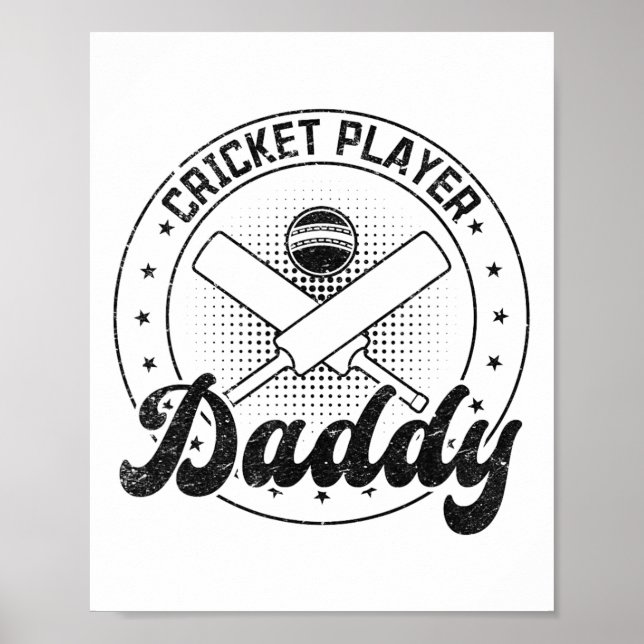 Affiche Joueur de cricket Papa  (Devant)