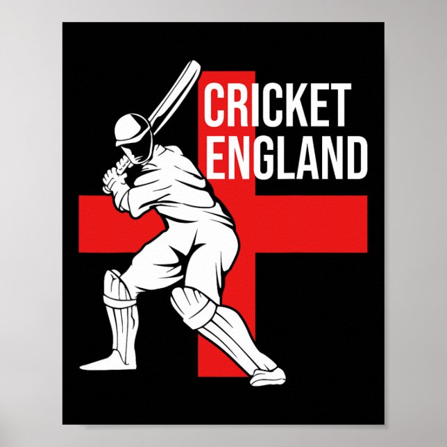 Affiche Joueur de cricket Royaume-Uni Angleterre Cricket p (Devant)