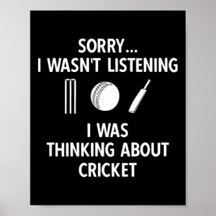 Affiche Joueur de cricket Sport de cricket Vintage Cricket