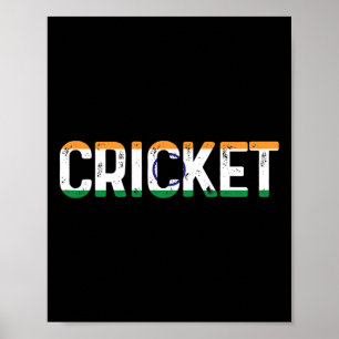 Affiche Joueur de cricket sportif Inde Cricket