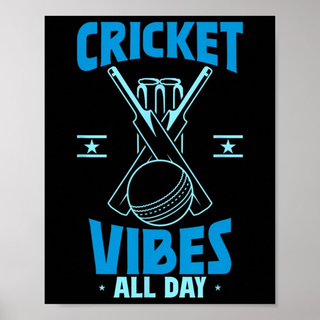 Affiche Joueur de cricket Sports  (Devant)