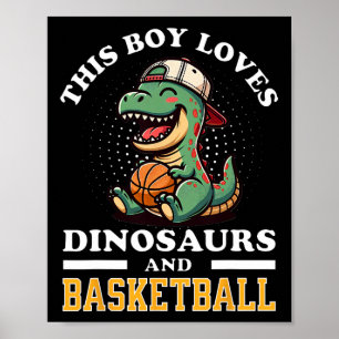 Affiche Joueur de dinosaure Sketll T Rex Hommes Enfants Ga
