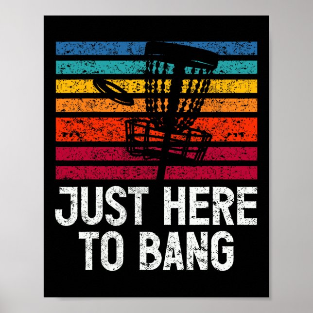 Affiche Joueur de disc golf juste là pour cogner  (Devant)