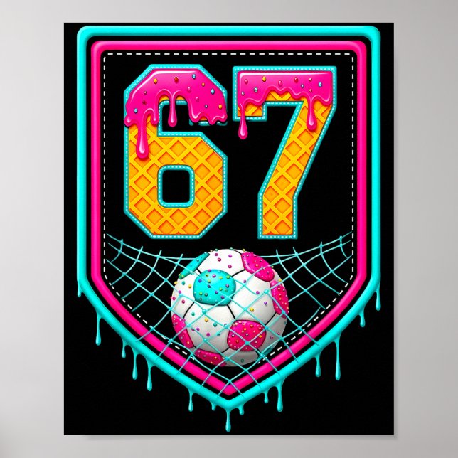 Affiche Joueur de foot Drip Numéro 67  (Devant)