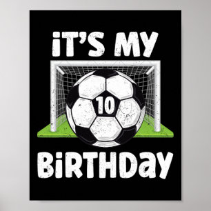 Affiche Joueur de football 10 ans 10e anniversaire Enfants