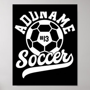 Affiche Joueur de football Ajouter un nom Équipe de footba