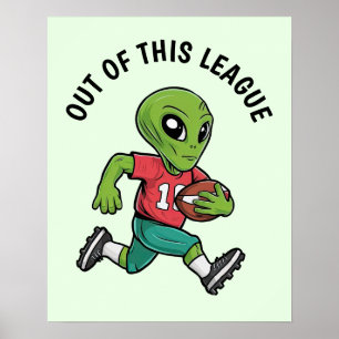 Affiche Joueur de football Alien