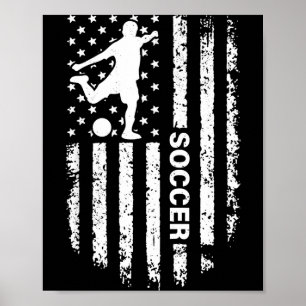 Affiche Joueur de football américain drapeau américain Pat
