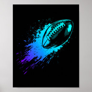 Affiche Joueur De Football Bleu Fan Boys Football