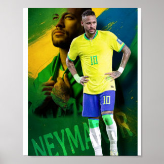 Affiche joueur de football brésilien neymar jr
