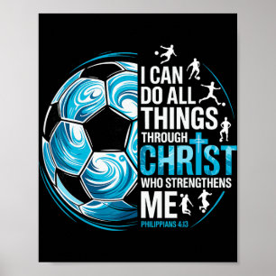 Affiche Joueur de football Christian, je peux faire toutes