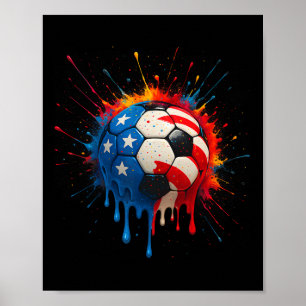 Affiche Joueur de football cool Drip Sport pour garçons ho