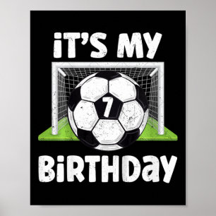 Affiche Joueur de football de 7 ans pour les 7 ans d'anniv