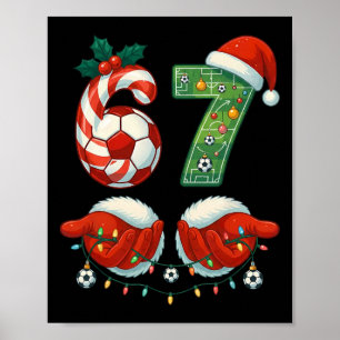 Affiche Joueur de football de Noël Drip Numéro 67 Garçons