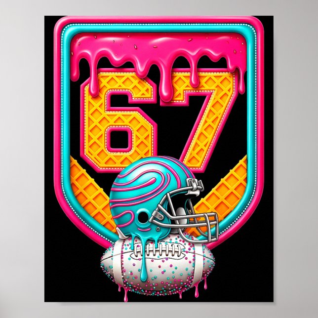 Affiche Joueur de football Drip numéro 67  (Devant)