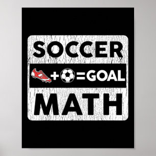 Affiche Joueur de football drôle de maths Goal Lover Humou
