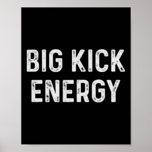 Affiche Joueur de football drôle Grande énergie de coup de