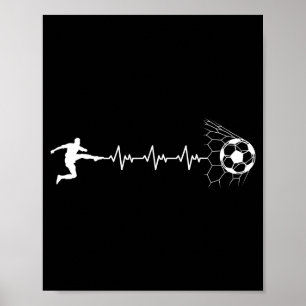 Affiche Joueur de football drôle Graphique de fréquence ca