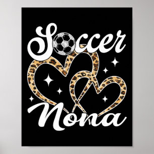 Affiche Joueur de football drôle Nona Léopard 
