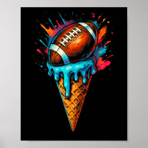 Affiche Joueur de football goutte de glace goutte-à-goutte