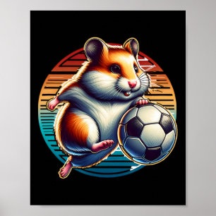 Affiche Joueur de football Hamster Cool Byll Champion Enfa