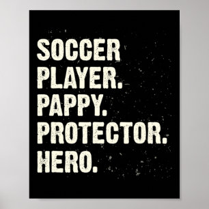 Affiche Joueur de football héros protecteur Pappy Amoureux