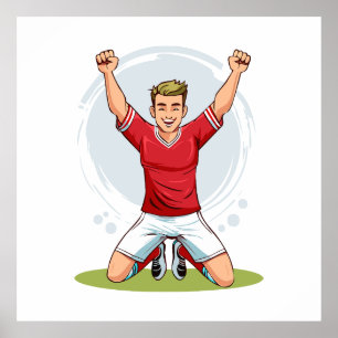 Affiche Joueur de football homme