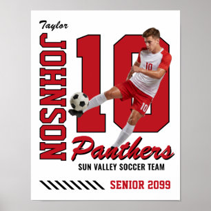 Affiche Joueur de football Maillot personnalisé Photo Numé