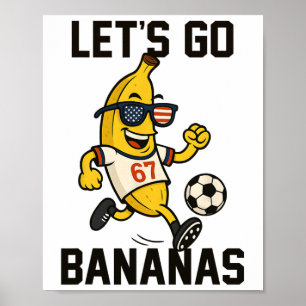 Affiche Joueur de football Nana numéro 67 donnant un coup