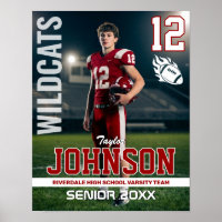 Joueur de football nuit senior photo personnalisée