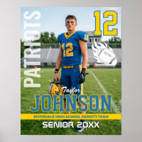 Joueur de football nuit senior photo personnalisée