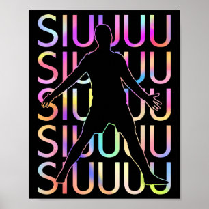 Affiche Joueur de football Siuuu Drôle de football Footbal