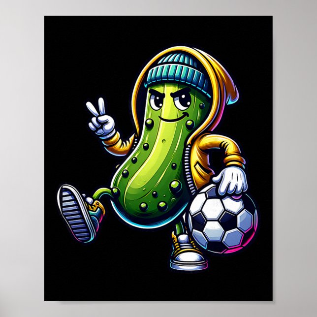 Affiche Joueur de football Urbyn Pickle Vibes de dessin an (Devant)
