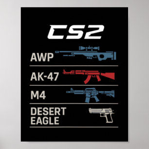 Affiche Joueur de Fps Drôle Cs Jeu de Tir à la Première Pe
