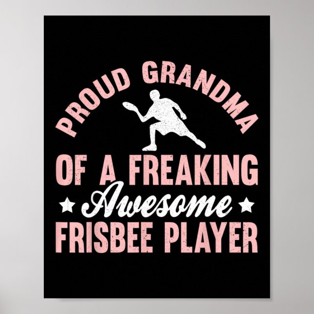 Affiche Joueur de frisbee Ultimate Frisbee Disc Golf Grand (Devant)