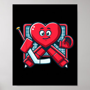 Affiche Joueur de gardien de but de hockey sur glace de la