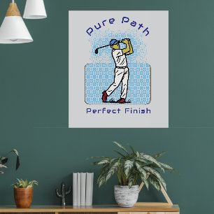 Affiche joueur de golf