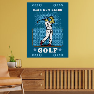 Affiche joueur de golf