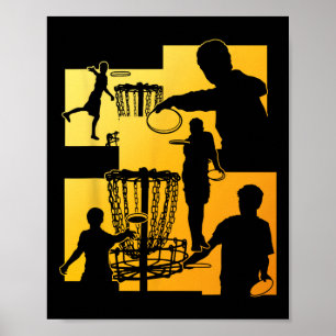 Affiche Joueur de golf à disque drôle Accessoire de disque
