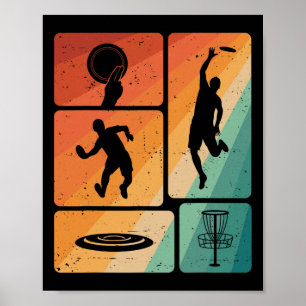 Affiche Joueur de golf à disque drôle Cool Flying Disk Spo