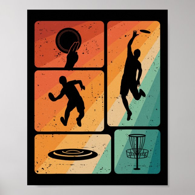 Affiche Joueur de golf à disque drôle Cool Flying Disk Spo (Devant)