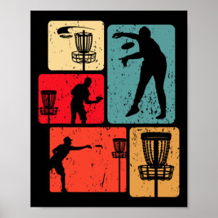 Affiche Joueur de golf à disque drôle Cool Sports de disqu